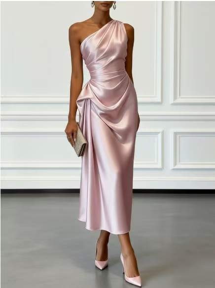 Amara Satin Drape Dress